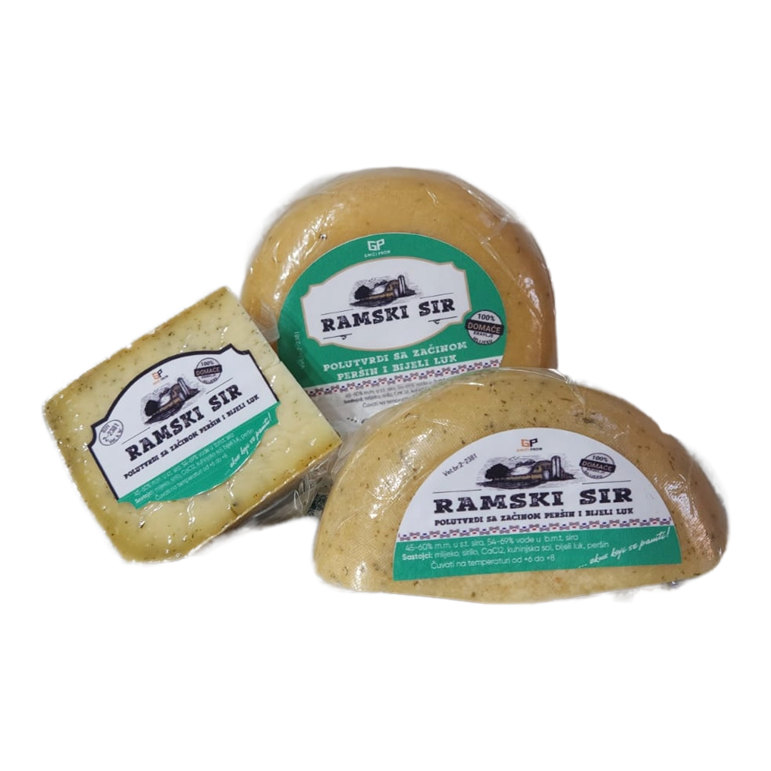 RAMSKI SIR - Polutvrdi sa začinom (peršin i bijeli luk)